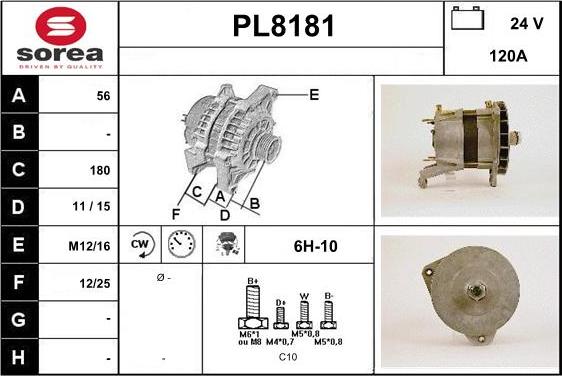 SNRA PL8181 - Alternator www.molydon.hr