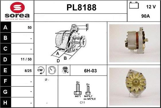 SNRA PL8188 - Alternator www.molydon.hr