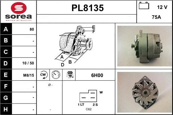 SNRA PL8135 - Alternator www.molydon.hr