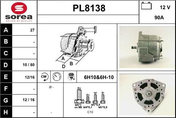 SNRA PL8138 - Alternator www.molydon.hr