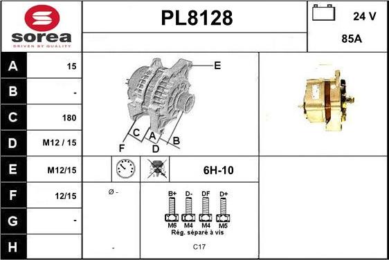 SNRA PL8128 - Alternator www.molydon.hr