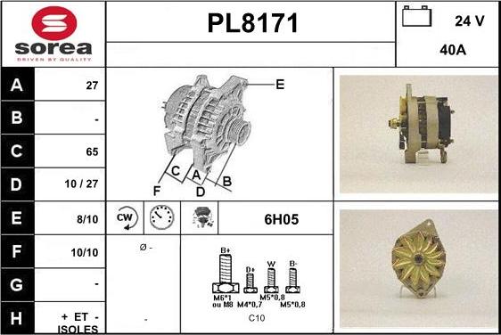 SNRA PL8171 - Alternator www.molydon.hr