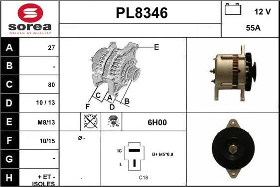 SNRA PL8346 - Alternator www.molydon.hr