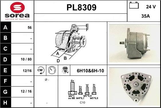 SNRA PL8309 - Alternator www.molydon.hr