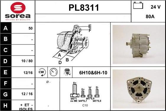 SNRA PL8311 - Alternator www.molydon.hr