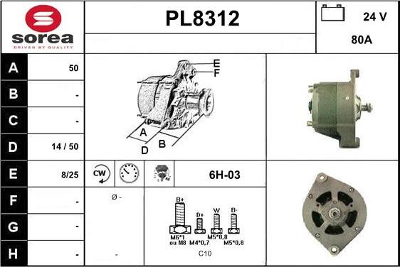 SNRA PL8312 - Alternator www.molydon.hr