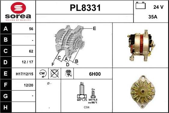 SNRA PL8331 - Alternator www.molydon.hr