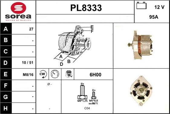 SNRA PL8333 - Alternator www.molydon.hr