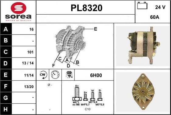 SNRA PL8320 - Alternator www.molydon.hr