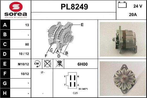 SNRA PL8249 - Alternator www.molydon.hr