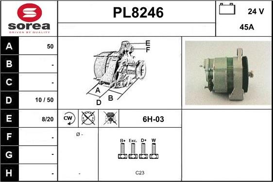 SNRA PL8246 - Alternator www.molydon.hr