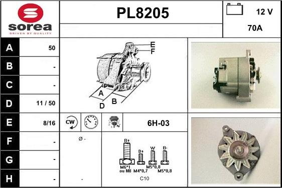 SNRA PL8205 - Alternator www.molydon.hr