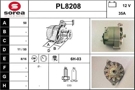 SNRA PL8208 - Alternator www.molydon.hr