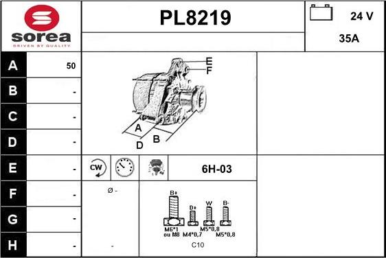 SNRA PL8219 - Alternator www.molydon.hr