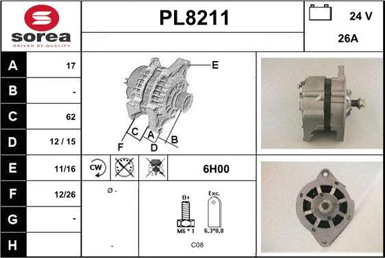 SNRA PL8211 - Alternator www.molydon.hr