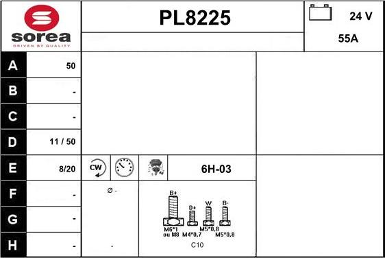 SNRA PL8225 - Alternator www.molydon.hr