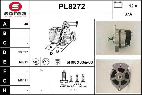 SNRA PL8272 - Alternator www.molydon.hr