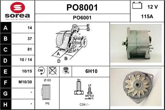 SNRA PO8001 - Alternator www.molydon.hr