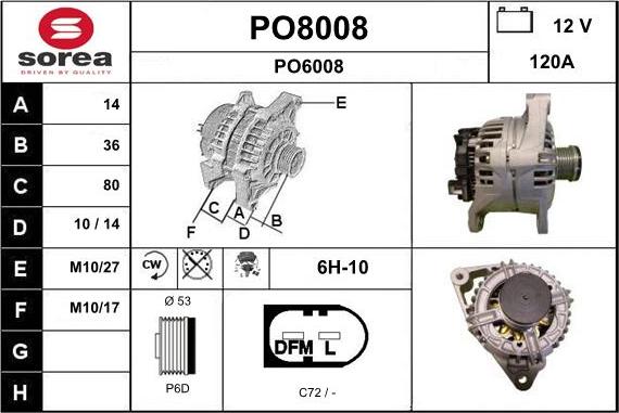 SNRA PO8008 - Alternator www.molydon.hr