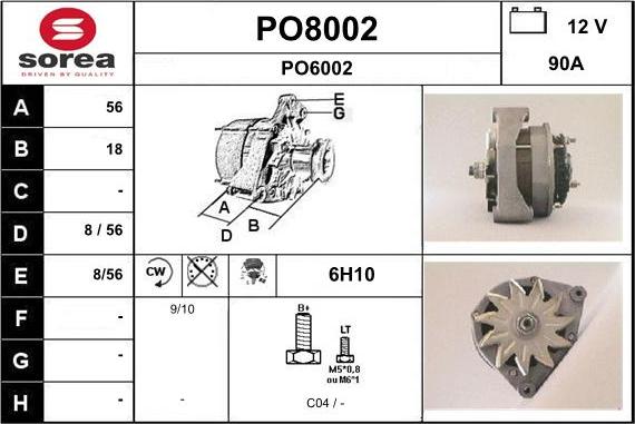 SNRA PO8002 - Alternator www.molydon.hr