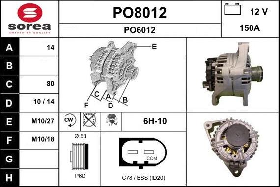 SNRA PO8012 - Alternator www.molydon.hr