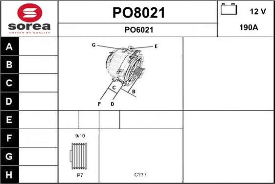 SNRA PO8021 - Alternator www.molydon.hr