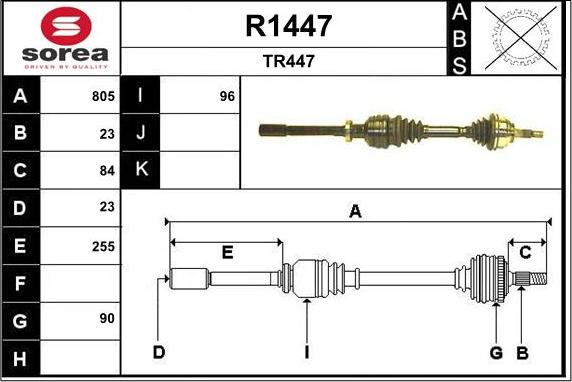 SNRA R1447 - Pogonska osovina www.molydon.hr