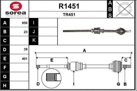 SNRA R1451 - Pogonska osovina www.molydon.hr