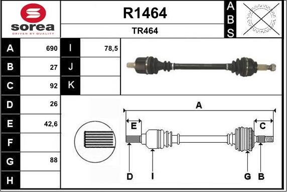 SNRA R1464 - Pogonska osovina www.molydon.hr