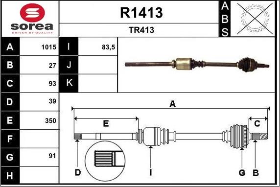 SNRA R1413 - Pogonska osovina www.molydon.hr