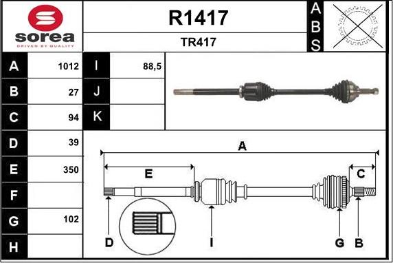 SNRA R1417 - Pogonska osovina www.molydon.hr