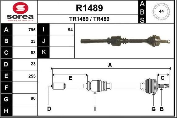 SNRA R1489 - Pogonska osovina www.molydon.hr