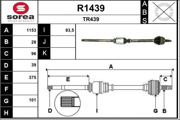 SNRA R1439 - Pogonska osovina www.molydon.hr