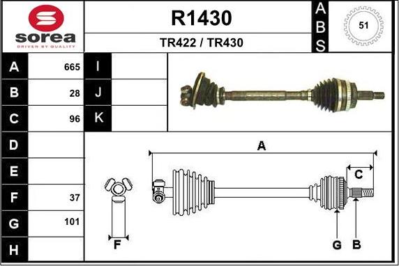 SNRA R1430 - Pogonska osovina www.molydon.hr