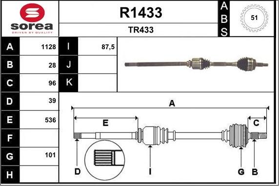 SNRA R1433 - Pogonska osovina www.molydon.hr