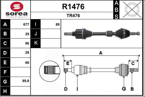 SNRA R1476 - Pogonska osovina www.molydon.hr