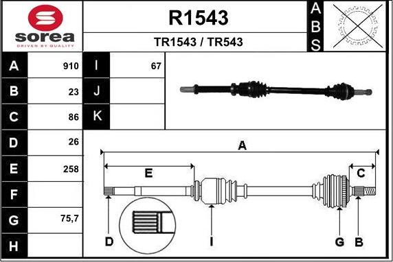 SNRA R1543 - Pogonska osovina www.molydon.hr