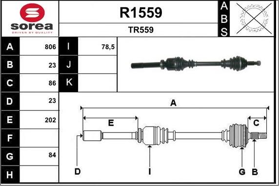 SNRA R1559 - Pogonska osovina www.molydon.hr