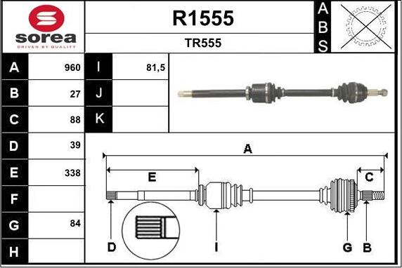 SNRA R1555 - Pogonska osovina www.molydon.hr