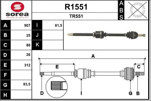 SNRA R1551 - Pogonska osovina www.molydon.hr