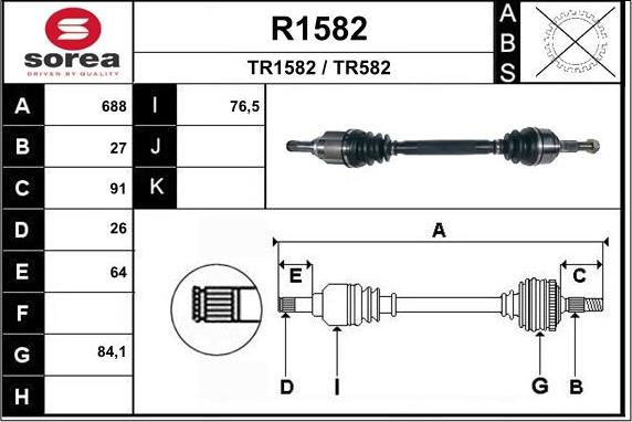 SNRA R1582 - Pogonska osovina www.molydon.hr