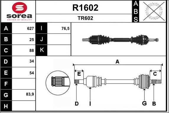 SNRA R1602 - Pogonska osovina www.molydon.hr