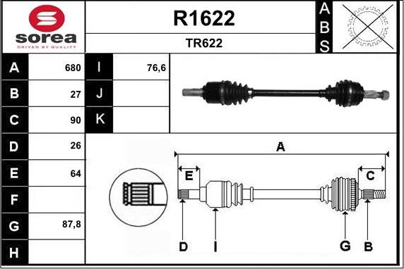 SNRA R1622 - Pogonska osovina www.molydon.hr