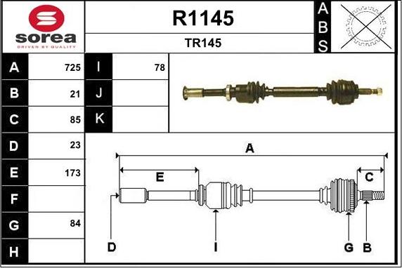 SNRA R1145 - Pogonska osovina www.molydon.hr