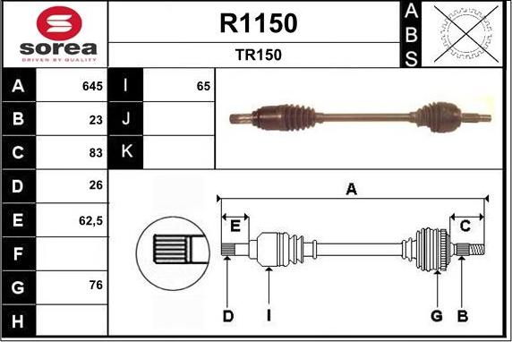 SNRA R1150 - Pogonska osovina www.molydon.hr