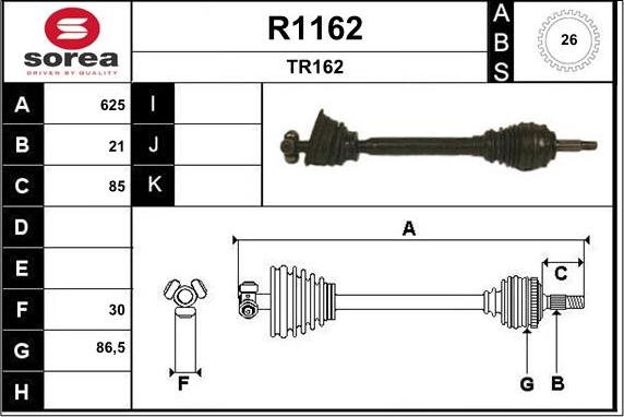 SNRA R1162 - Pogonska osovina www.molydon.hr