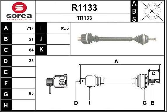 SNRA R1133 - Pogonska osovina www.molydon.hr