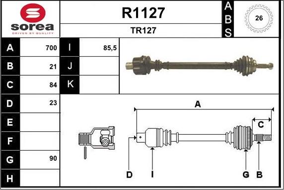 SNRA R1127 - Pogonska osovina www.molydon.hr