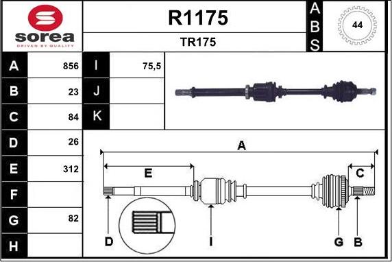 SNRA R1175 - Pogonska osovina www.molydon.hr