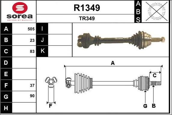 SNRA R1349 - Pogonska osovina www.molydon.hr